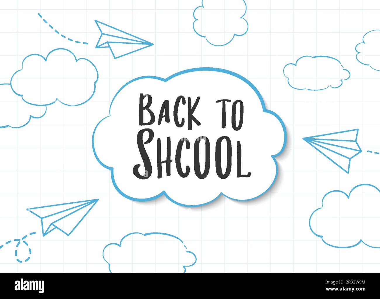 Zurück in die Schule mit Doodle-Style. Bildung handgezeichnete Objekte und Symbole mit dünner Linie. Stock Vektor