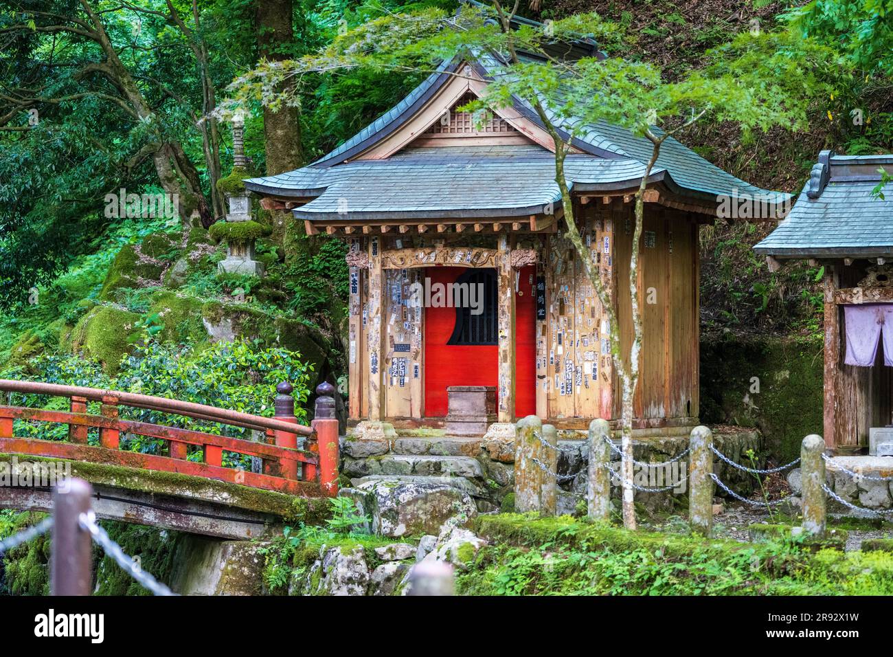 Das herrlich ruhige Gelände des Eihei-JI Tempels in Fukui, Japan Stockfoto