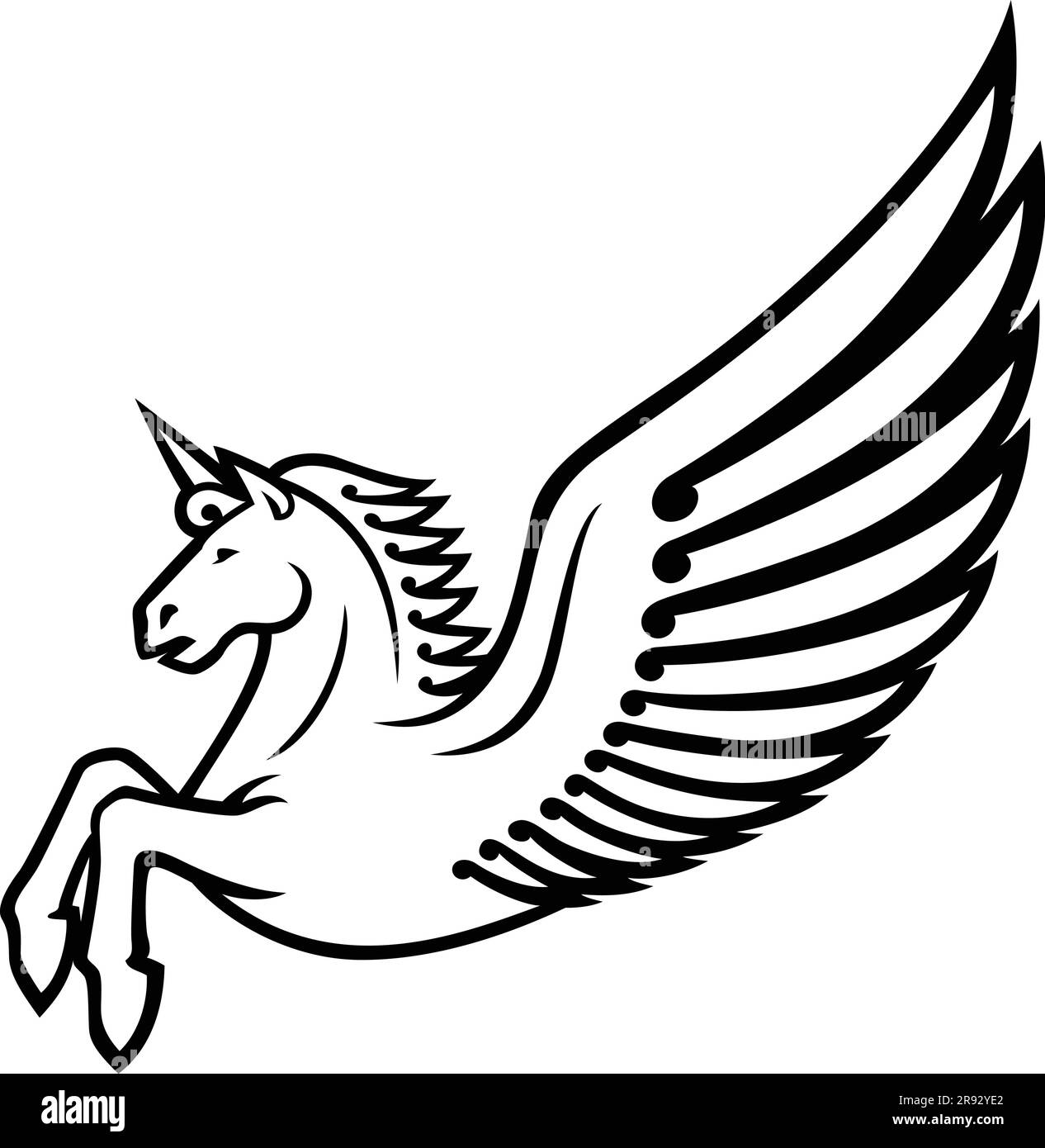 Illustration des Pegasus Magic Winged Horse Stock Vektor