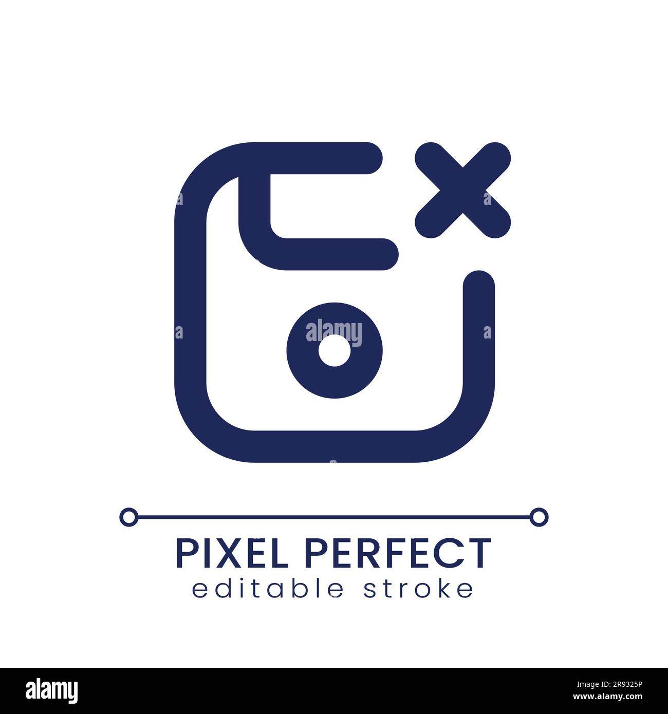 Speichern von Pixel Perfect linear ui-Symbol abbrechen Stock Vektor