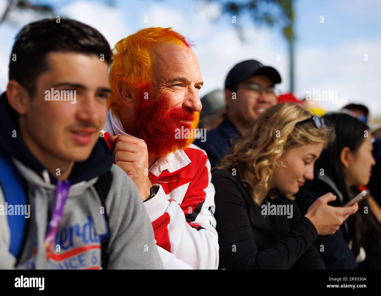 Fans beim australischen Formel 1 Grand Prix auf dem Albert Park Street Circuit am 1. April 2023. Stockfoto