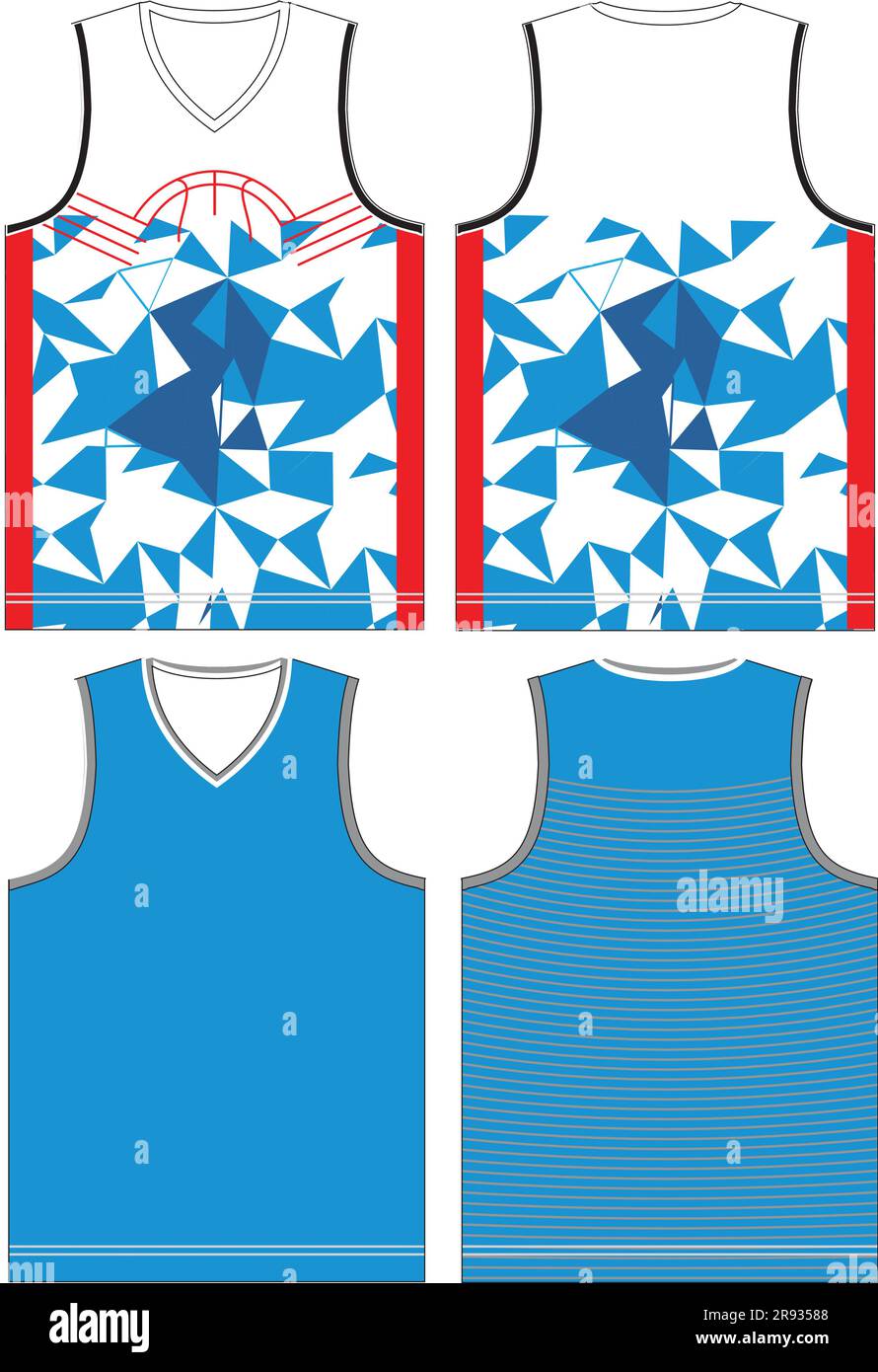 Vorlagen für Basketball Jersey Mock Ups Stock Vektor