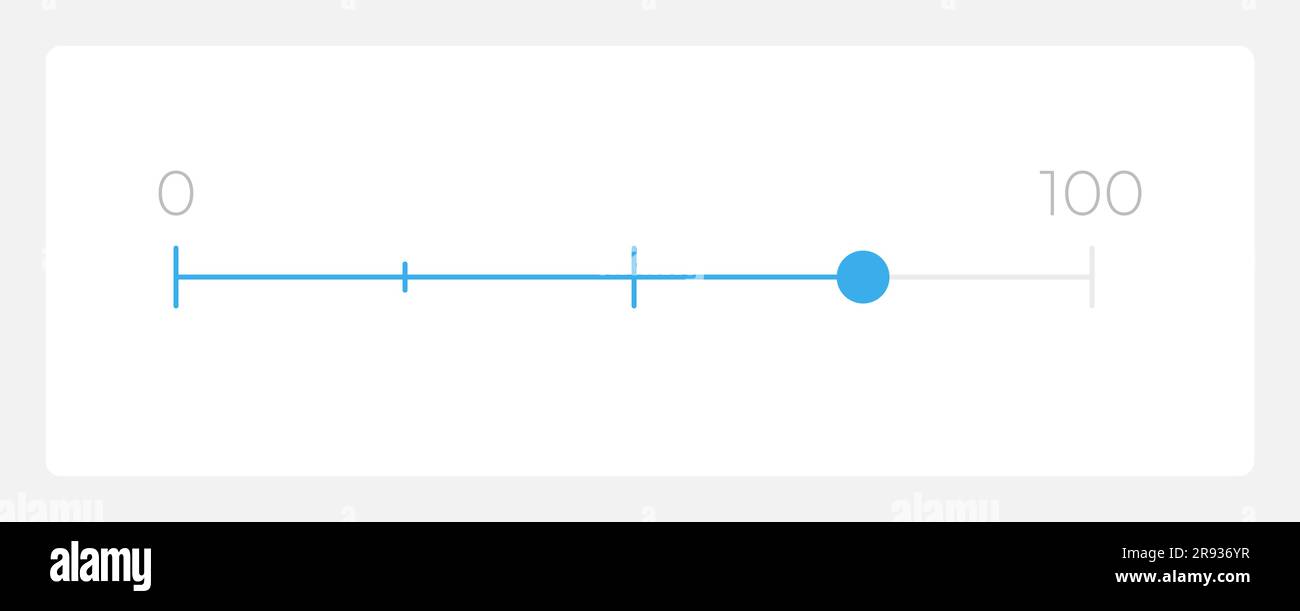 Vorlage für UI-Element des Schiebereglers mit Unterteilungen Stock Vektor