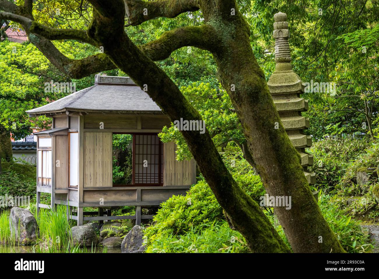 Yokokan Garden, in Fukui City Stockfoto