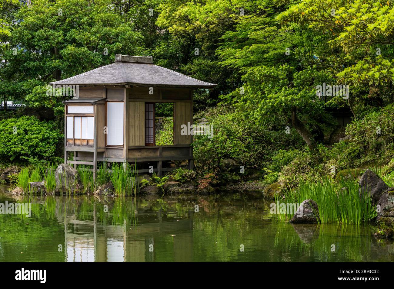 Yokokan Garden, in Fukui City Stockfoto