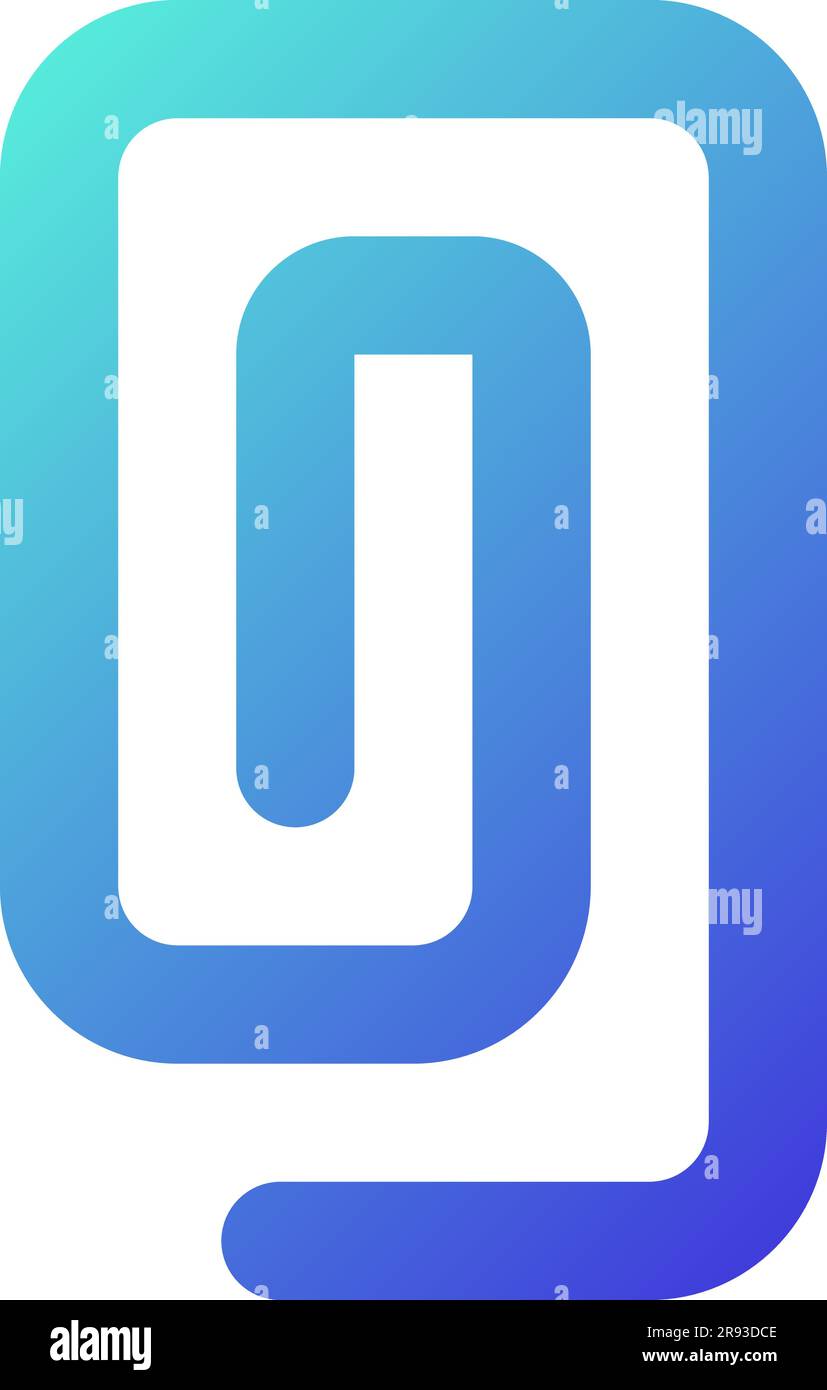 Büroklammer Pixel Perfect Gradient linear ui-Symbol Stock Vektor