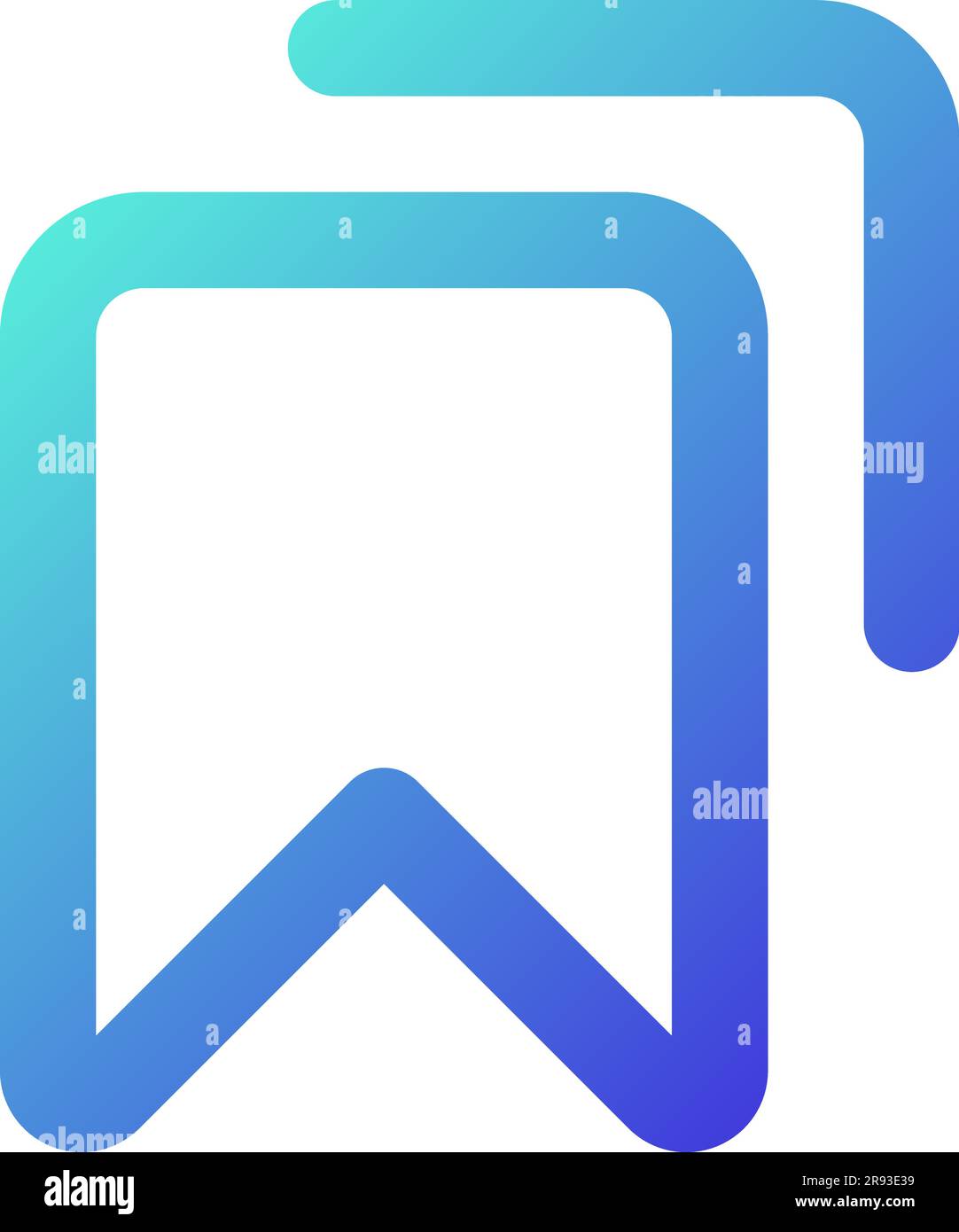 Gespeicherte Nachrichten Pixel Perfect Gradient Linear ui-Symbol Stock Vektor