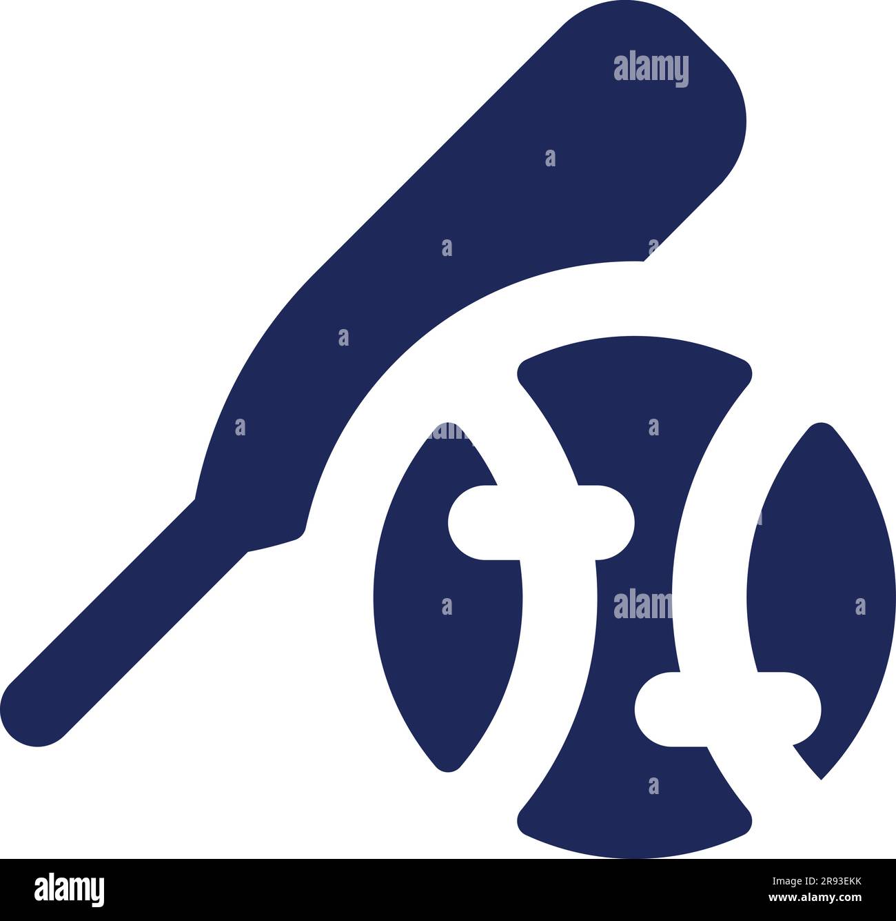 Baseballausrüstung schwarzes Glyph ui-Symbol Stock Vektor