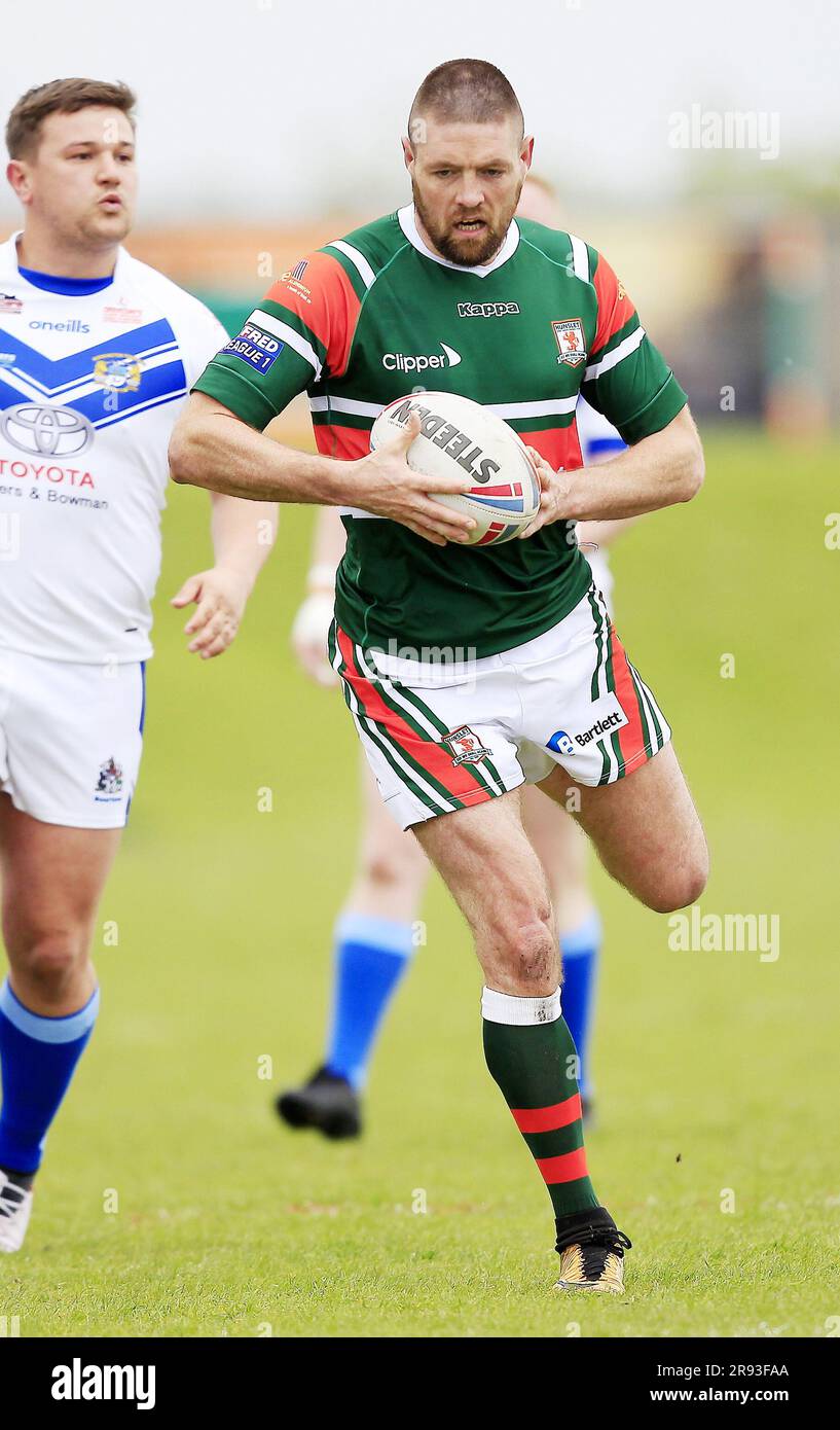 Hunslet, Großbritannien. 04. Mai 2019. Bild von Chris Mangnall/SWpix.com - 04/05/2019 - Rugby League - 1895 Cup - Hunslet Hawks / Workington Town - South Leeds Stadium, Hunslet, England - Hunslet's Ben Heaton Credit: SWpix/Alamy Live News Stockfoto