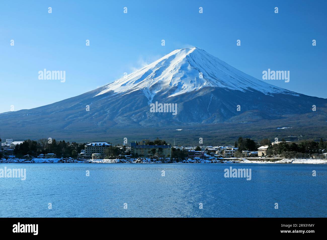 Kawaguchiko und Mt. Stockfoto