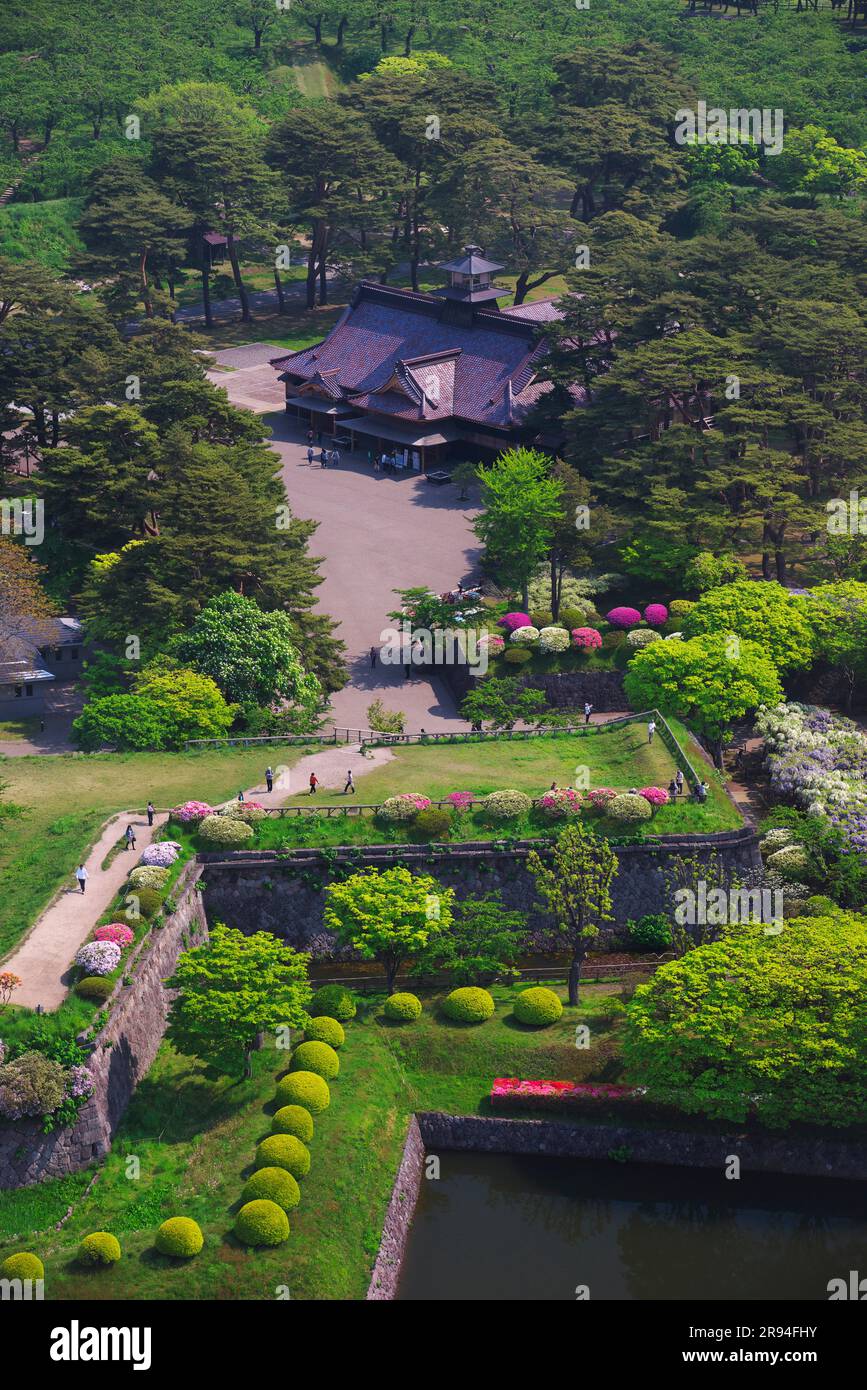 Goryokaku Park und Büro des Richters Hakodate Stockfoto