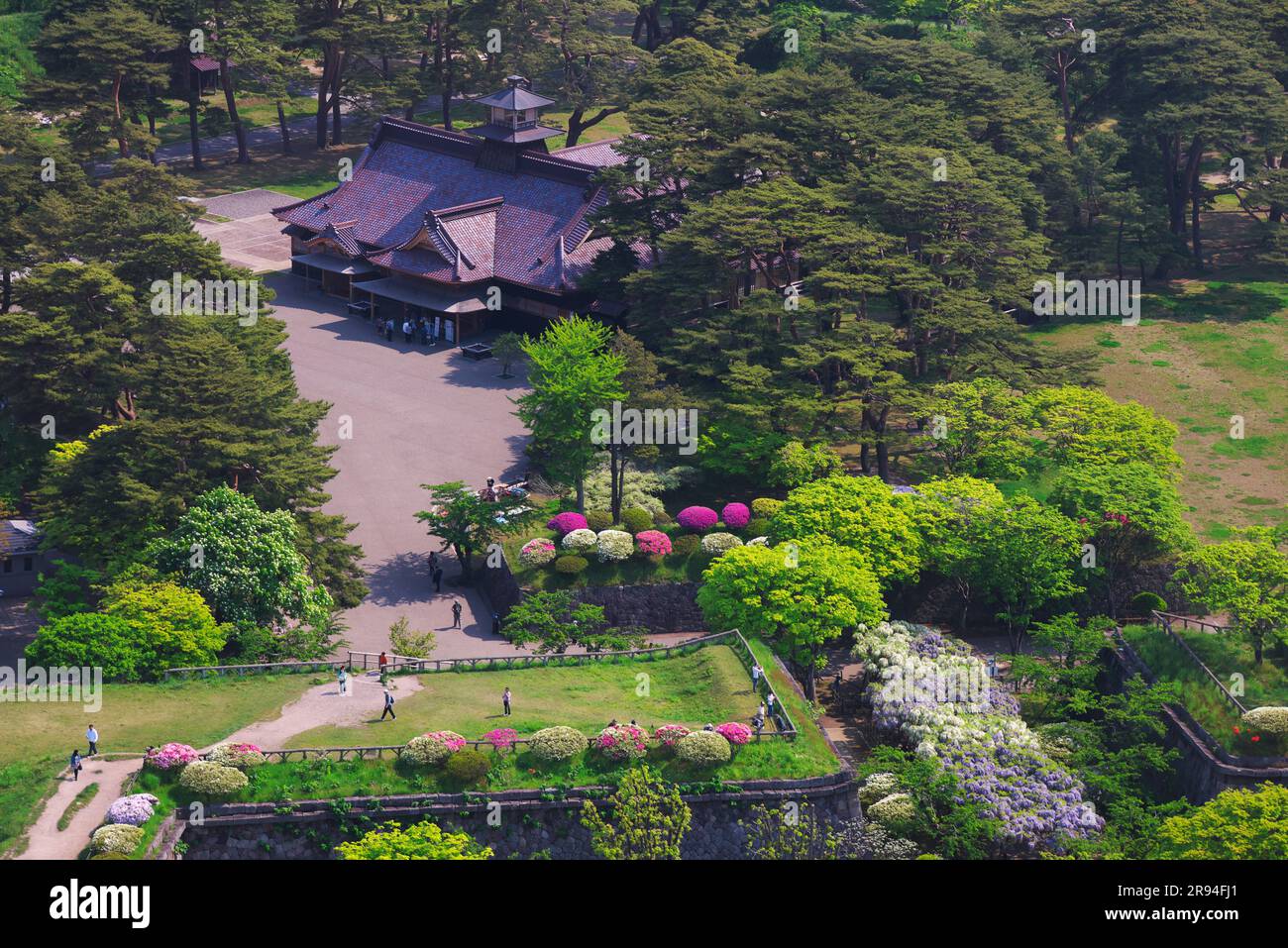 Goryokaku Park und Büro des Richters Hakodate Stockfoto