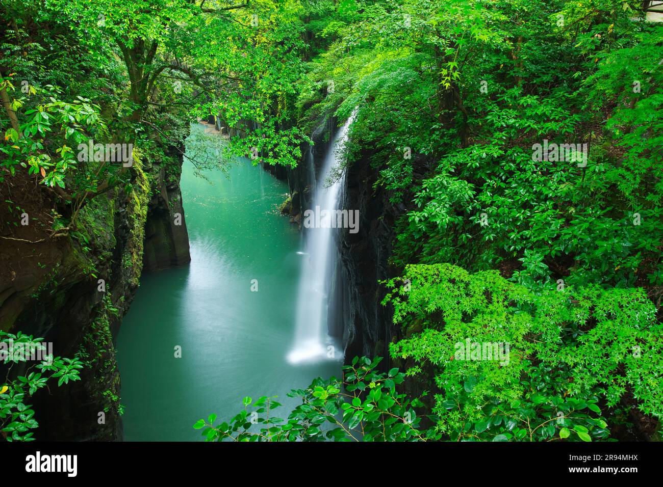 Takachiho-Schlucht, Manai-Wasserfall Stockfoto