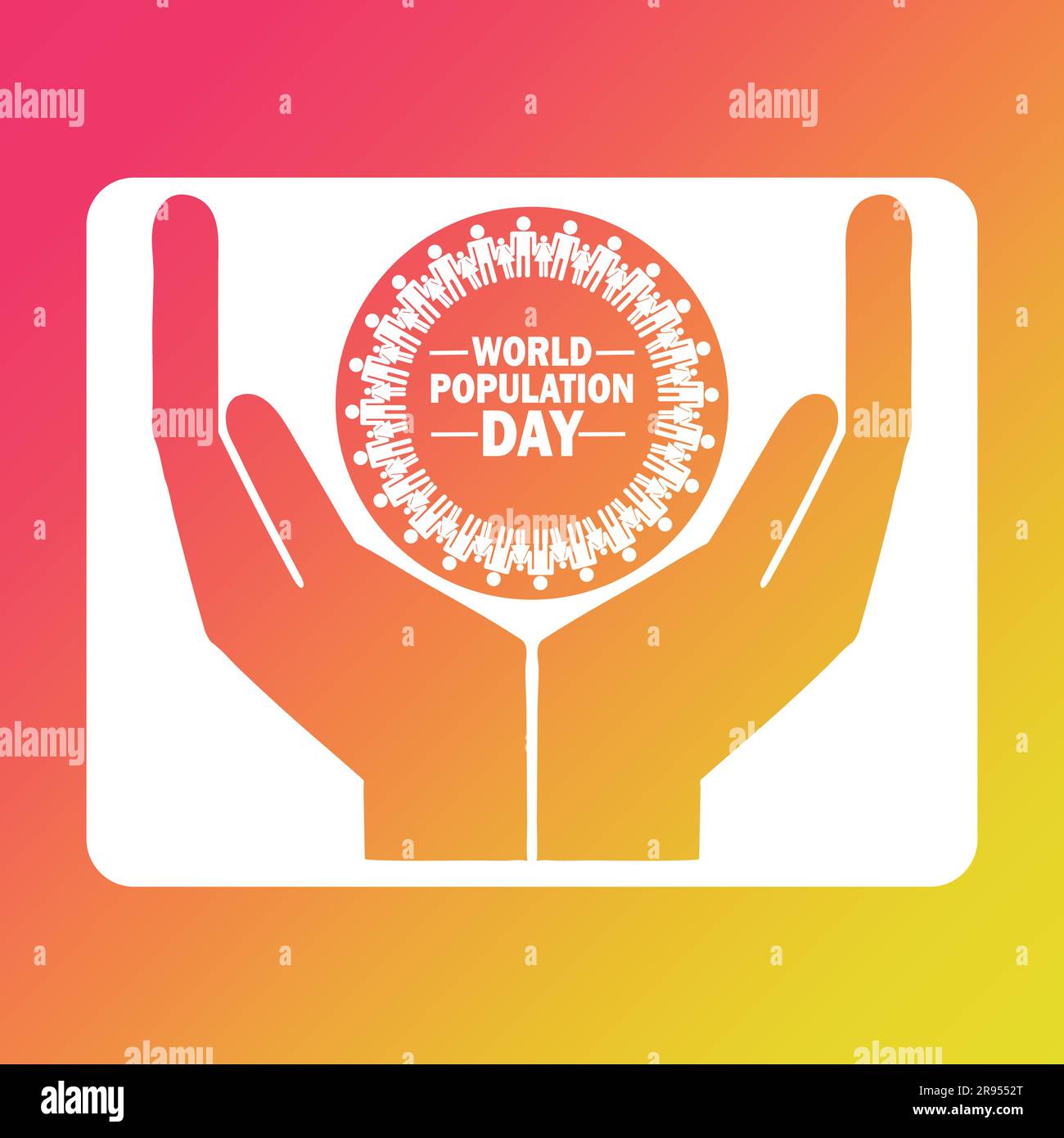 Weltbevölkerungstag-Vektordarstellung. Geeignet für Grußkarten, Poster und Banner. Stock Vektor