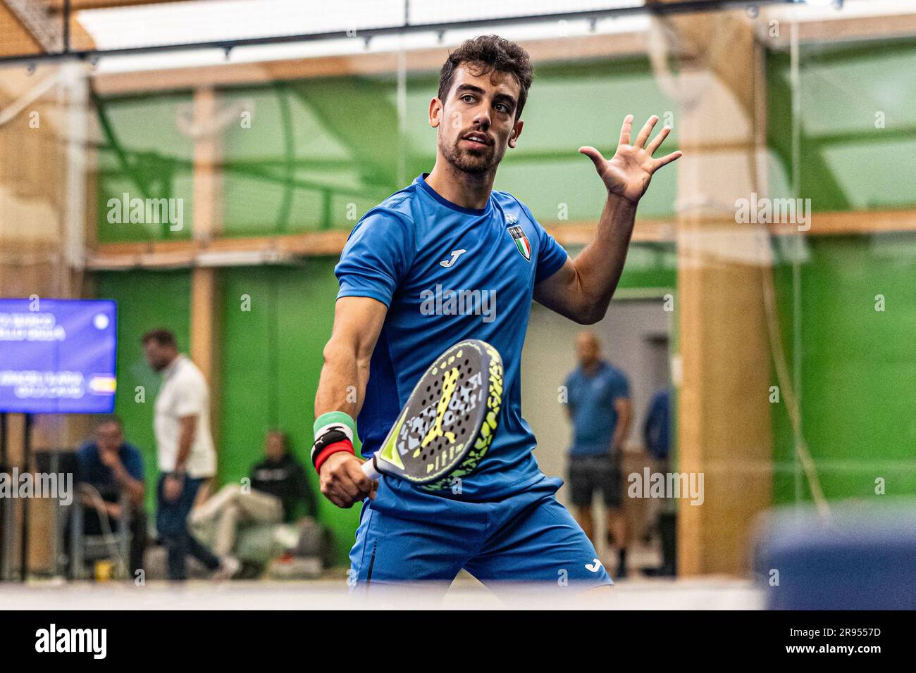 24. JUNI 2023: KRAKAU, 24.06.2023.IGRZYSKA EUROPEJSKIE 2023 PADEL.EUROPEAN GAMES 2023 PADEL.NZ CASSETA MARCO .FOT. ZUZA TWARDOSZ/400mm.pl (Bild: © fot. Zuza Twardosz/Newspix via Credit: Zuma Press/Alamy Live News Stockfoto