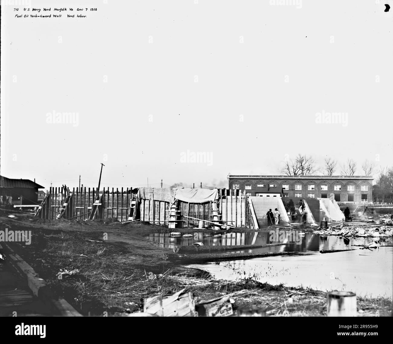 Historische Fotografien der Werft der Norfolk Naval im Fünften Marinestandort. Er untersteht dem Verteidigungsministerium und dem Marineministerium. Stockfoto