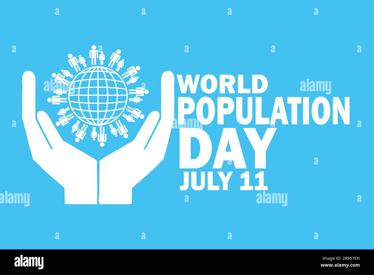Weltbevölkerungstag-Vektordarstellung. Juli 11. Geeignet für Grußkarten, Poster und Banner Stock Vektor