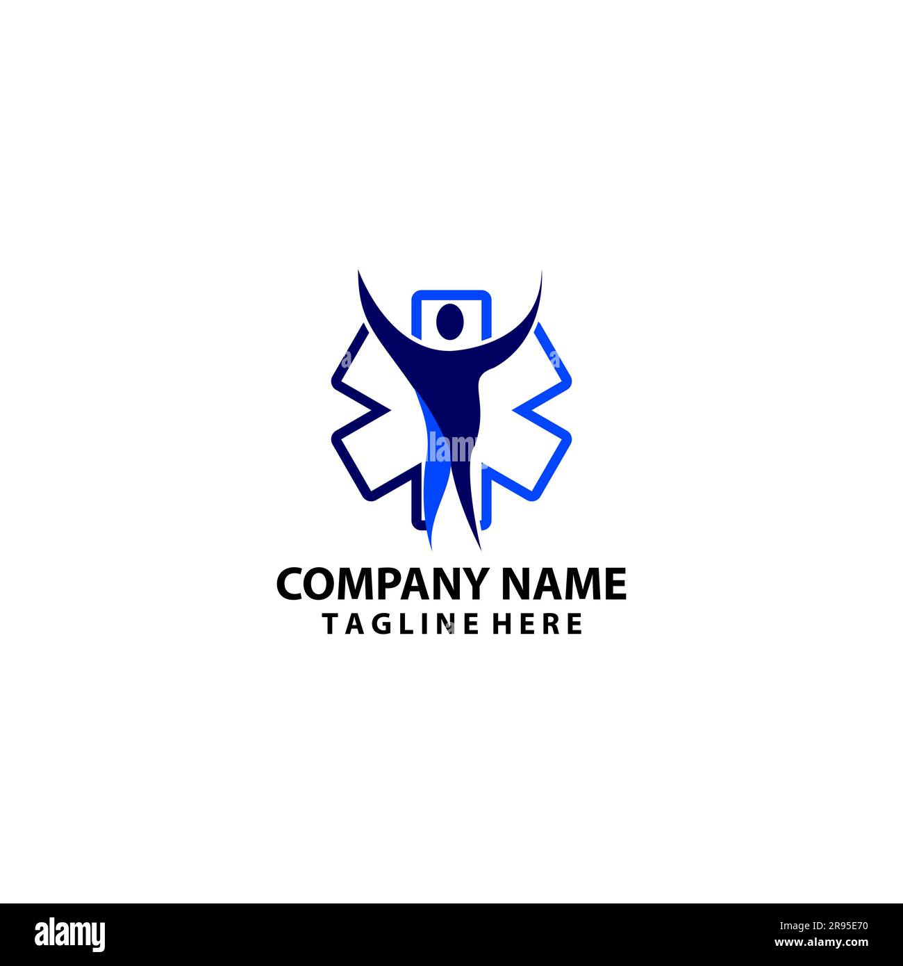 Human Healthcare Logo Design Vector Stock Vektor