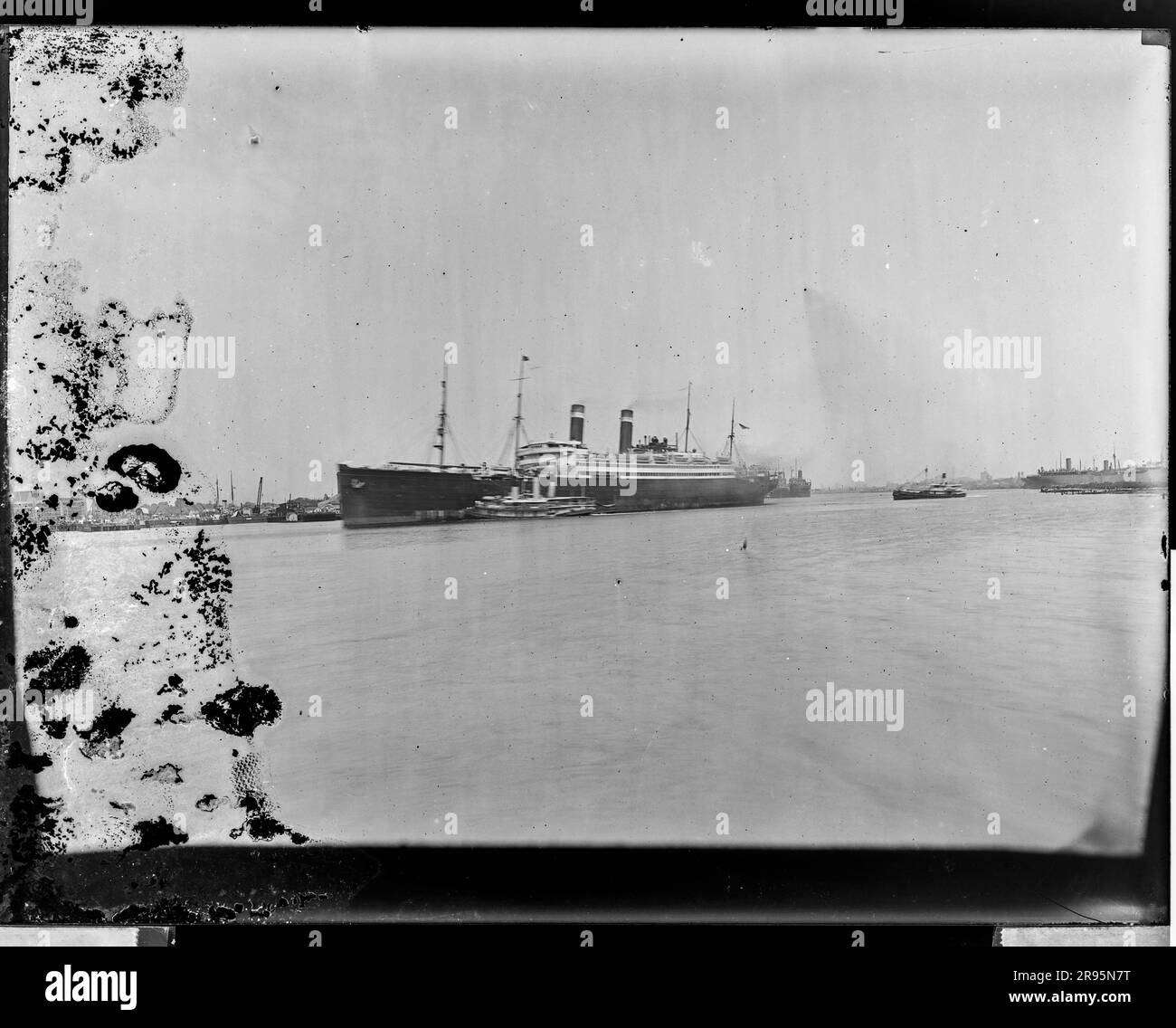 Historische Fotografien der Werft der Norfolk Naval im Fünften Marinestandort. Er untersteht dem Verteidigungsministerium und dem Marineministerium. Stockfoto