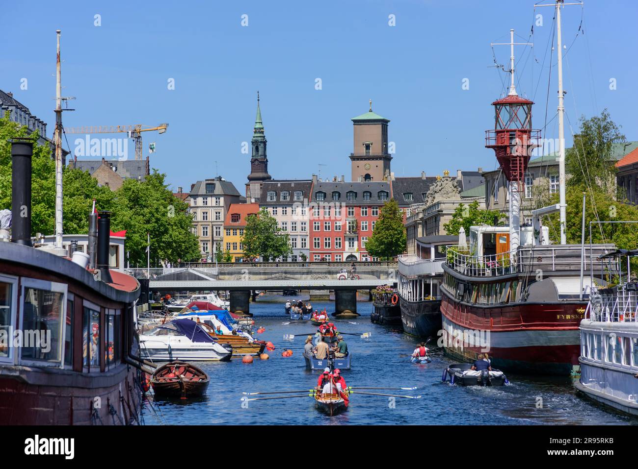 Kopenhagen, Frederiksholms Kanal // Kopenhagen, Frederiksholms Kanal Stockfoto