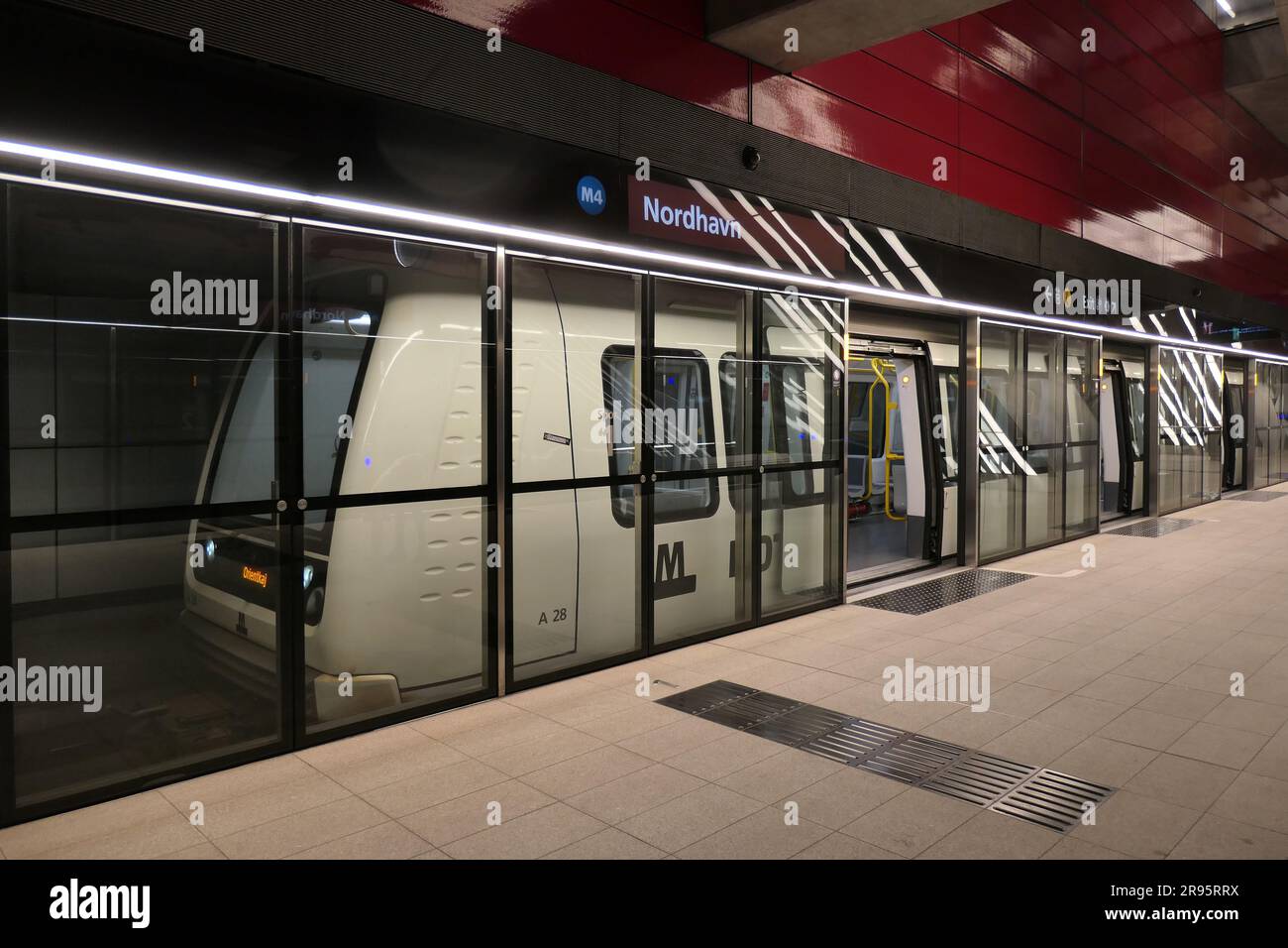 Kopenhagen, Metro // Kopenhagen, Metro Stockfoto