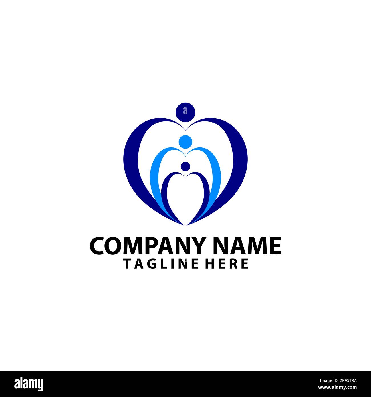 Familienschutzassoziation Logo-Designvektor Stock Vektor