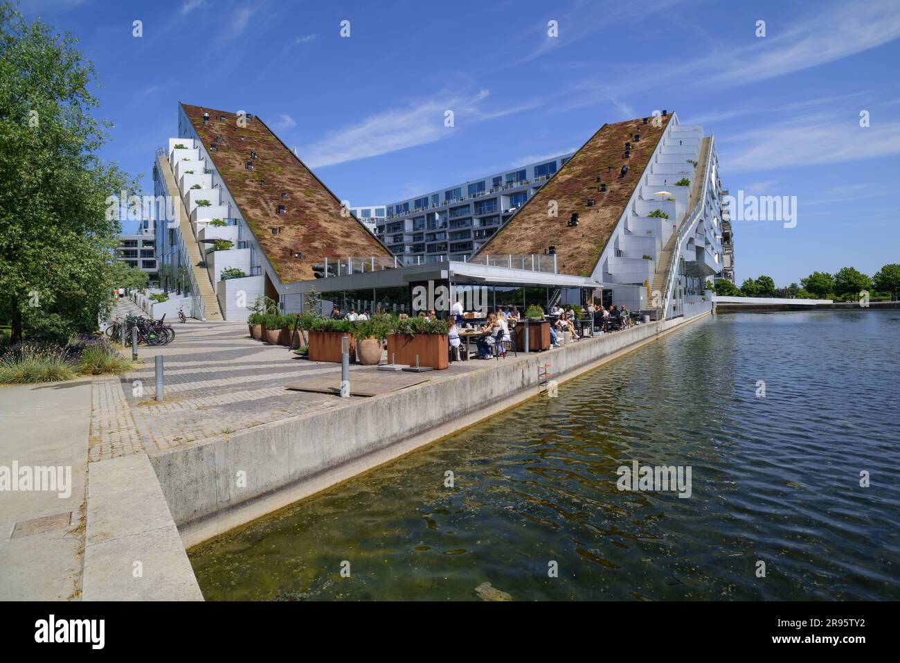 Kopenhagen, Stadtentwicklungsgebiet Ørestad, 8 Tallet // Kopenhagen, Stadtentwicklungsgebiet Ørestad, 8 Haus Stockfoto