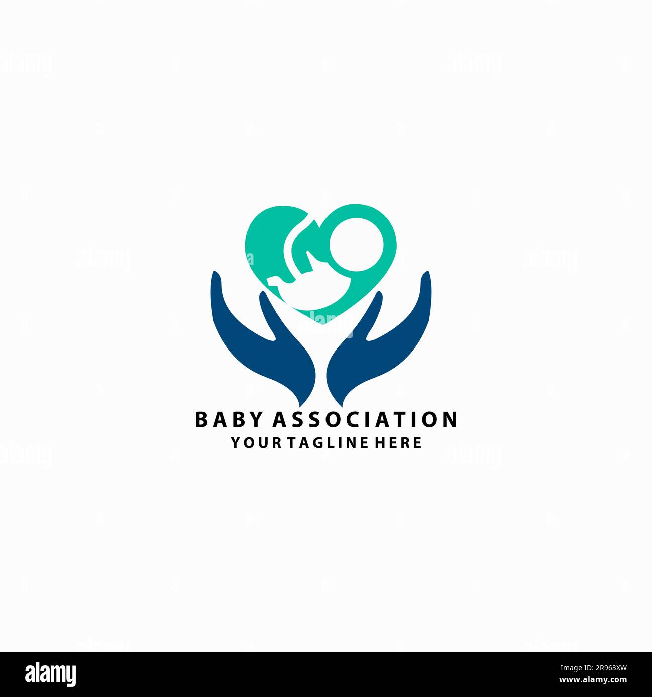 Baby Care Logo Designs Konzept Vektor, Charity Logo Vorlage Stock Vektor