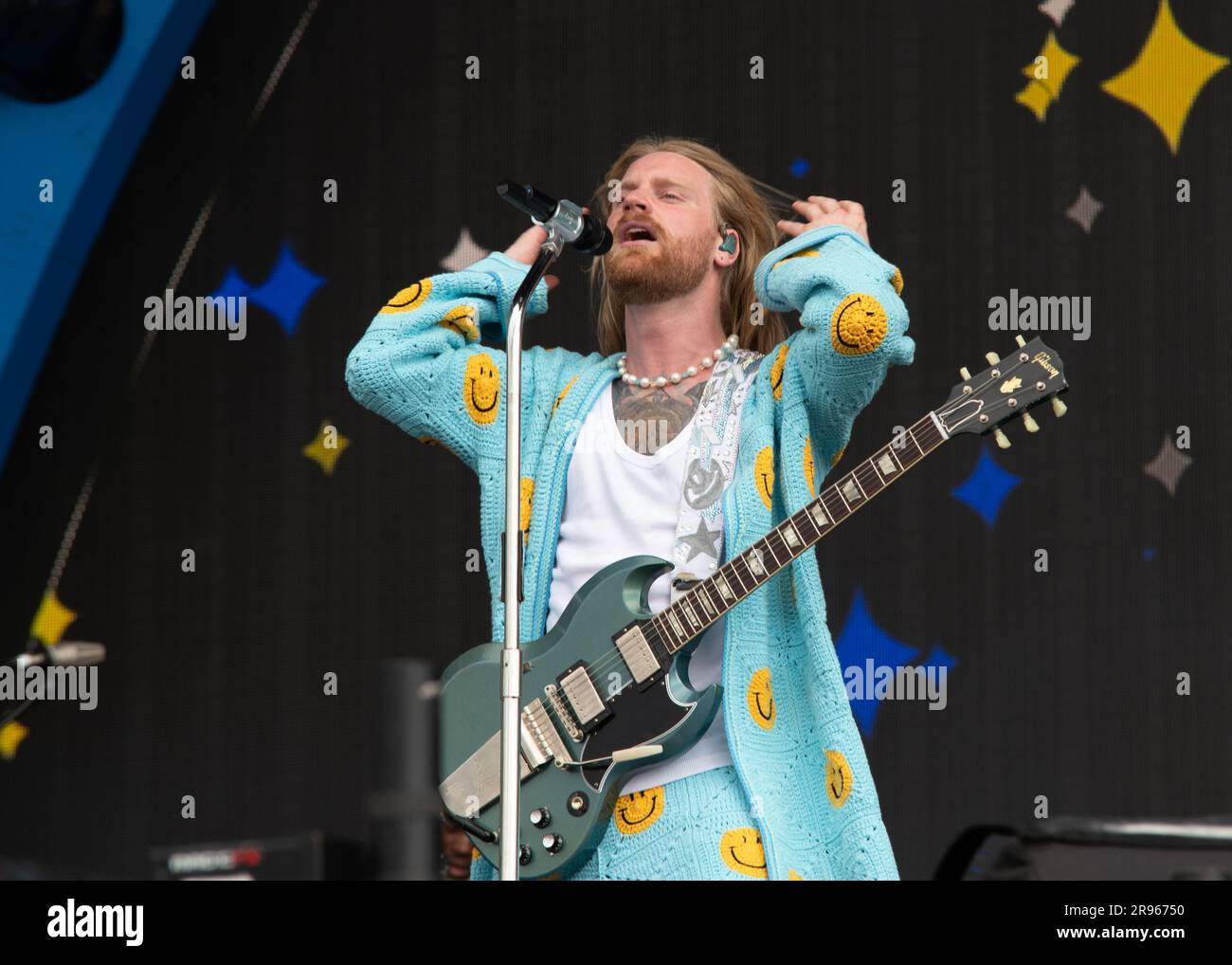 London, Vereinigtes Königreich, 24. Juni 2023. Sam Ryder tritt live auf dem BST Summertime Festival in Hyde Park auf und unterstützt Pink und Gwen Stefani. Cristina Massei/Alamy Live News Stockfoto