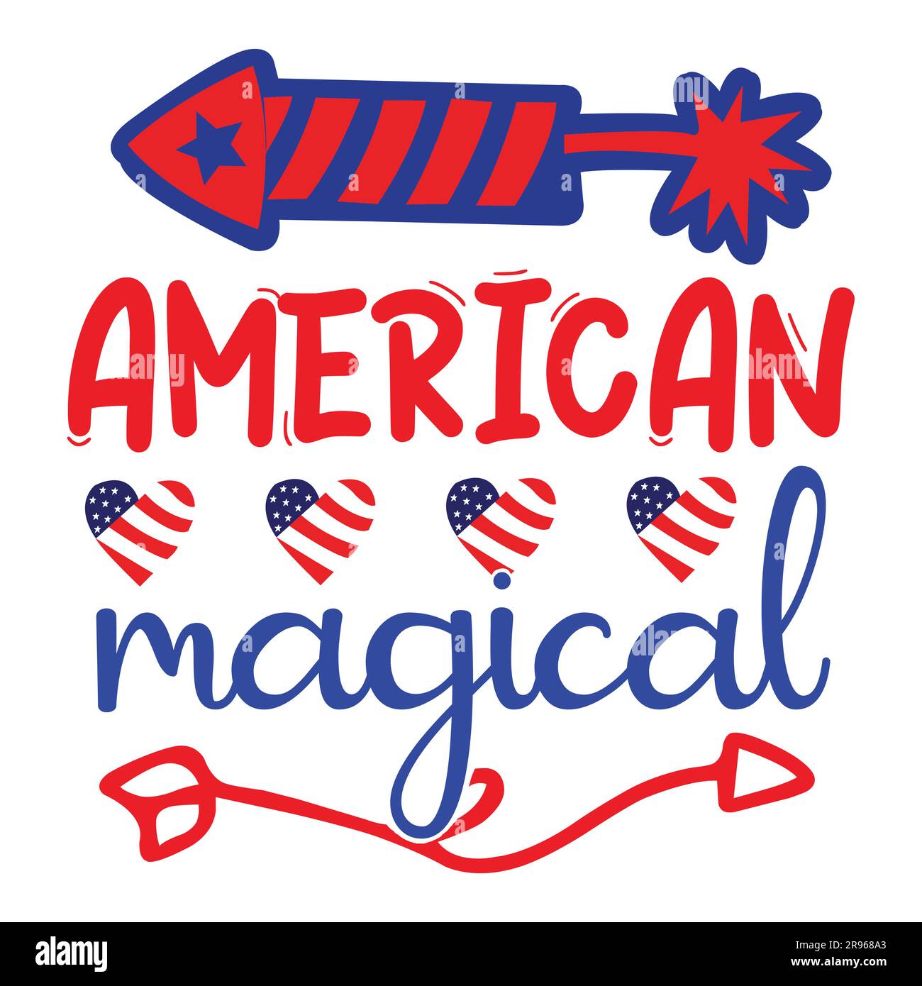 4. Juli Hemd Design Druckvorlage Happy Independence Day American Typography Design. Stock Vektor