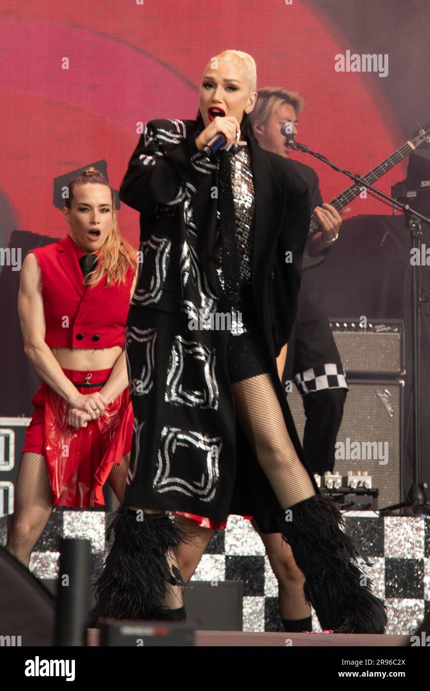 London, Vereinigtes Königreich, 24. Juni 2023. Gwen Stefani tritt live auf dem BST Summertime Festival in Hyde Park auf und unterstützt Pink. Cristina Massei/Alamy Live News Stockfoto