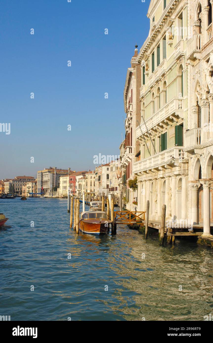 Ca' d'Oro Palast am Canale Grande, Veneto, Palazzo Santa Sofia, Canale, Venedig, Veneto, Italien Stockfoto