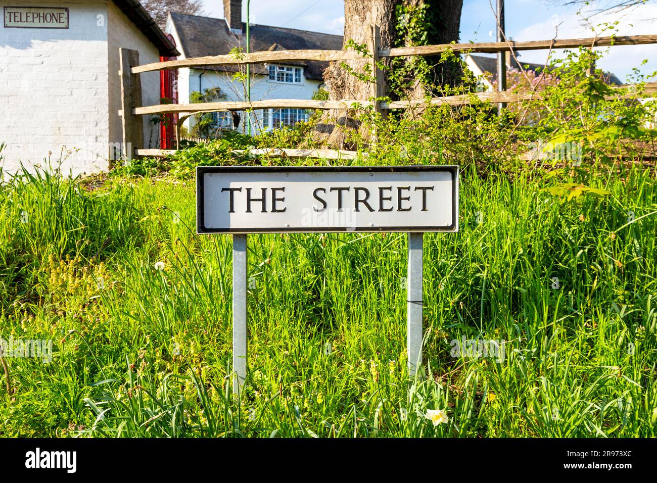 Unterschreiben Sie für die Straße in Chilham, Kent, England Stockfoto