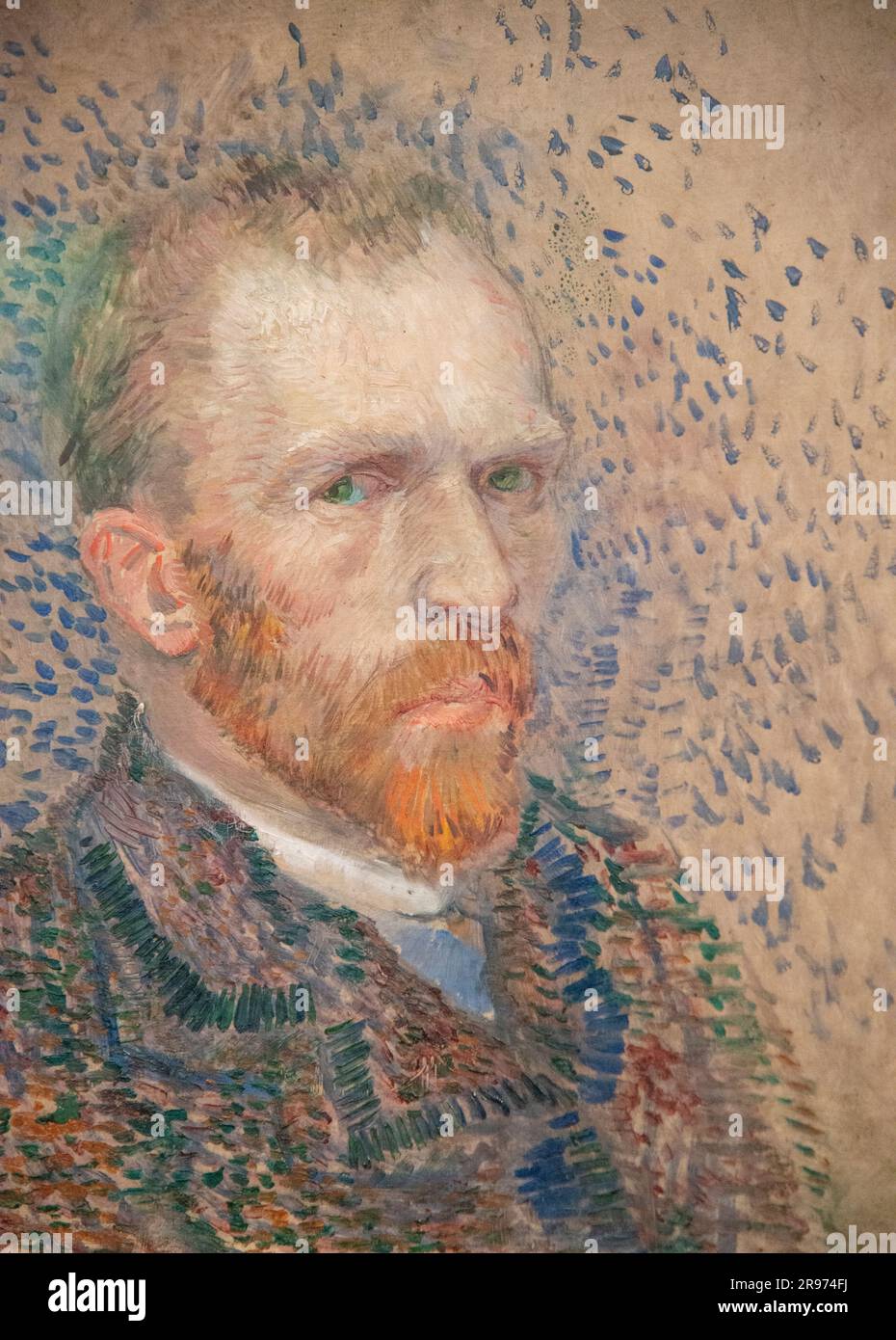 Van Gogh-Selbstporträt im Van Gogh-Museum in Amsterdam. Stockfoto