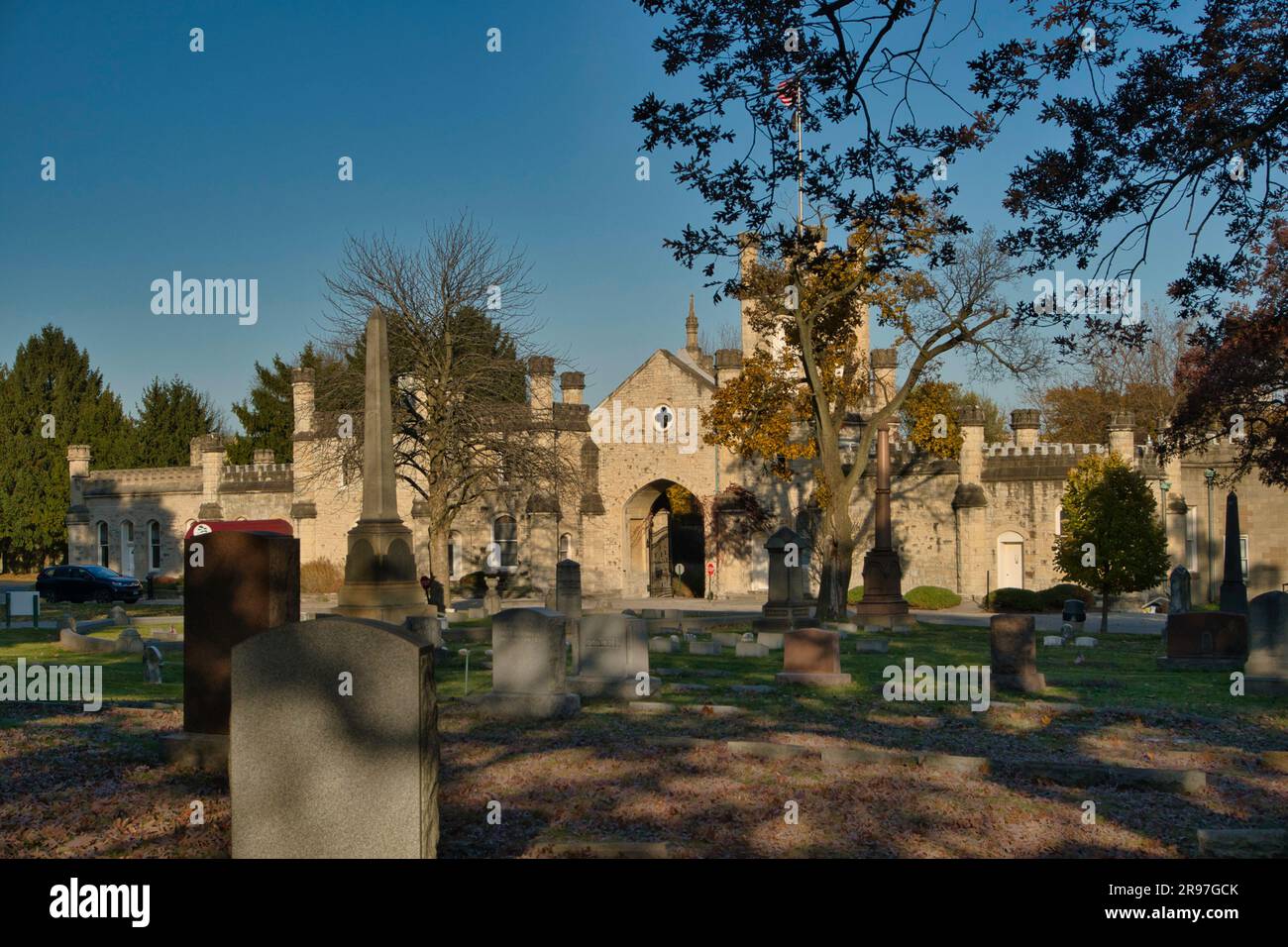 Rosehill Cemetery im Viertel West Edgewater, Chicago, Illiinois Stockfoto