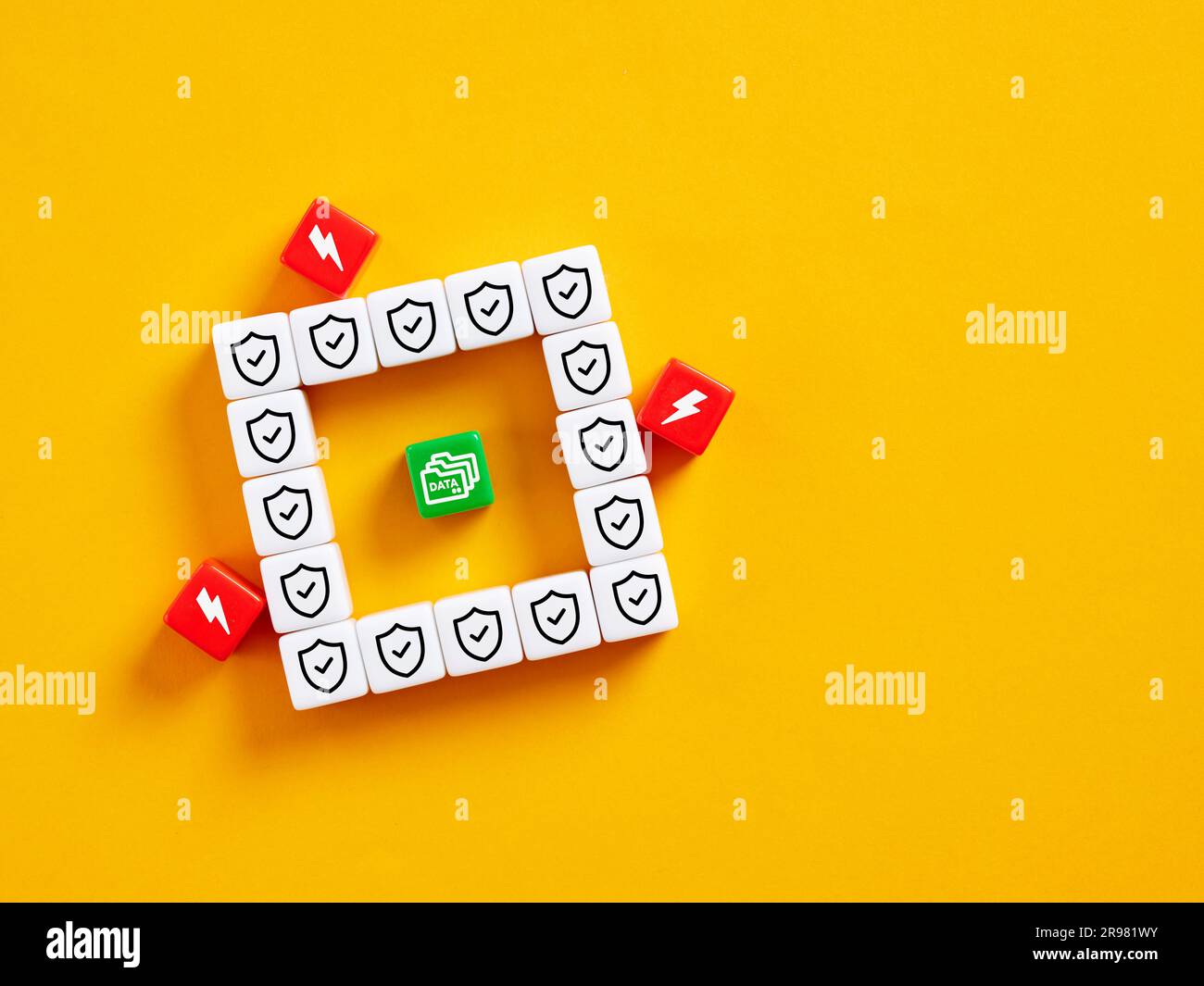 Datensicherheit und -Schutz. Sicherheit von Firewall- und Datenbankdateien. Datendiebstahl verhindern. Stockfoto