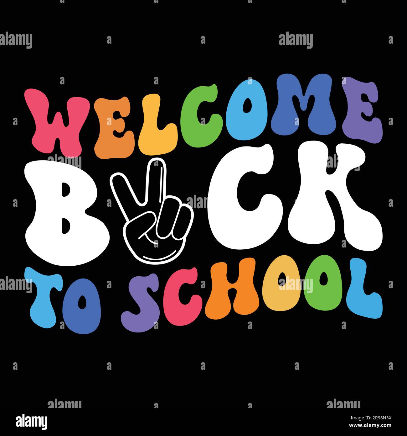 Willkommen zurück zum Schultag T-Shirt-Design, Stock Vektor
