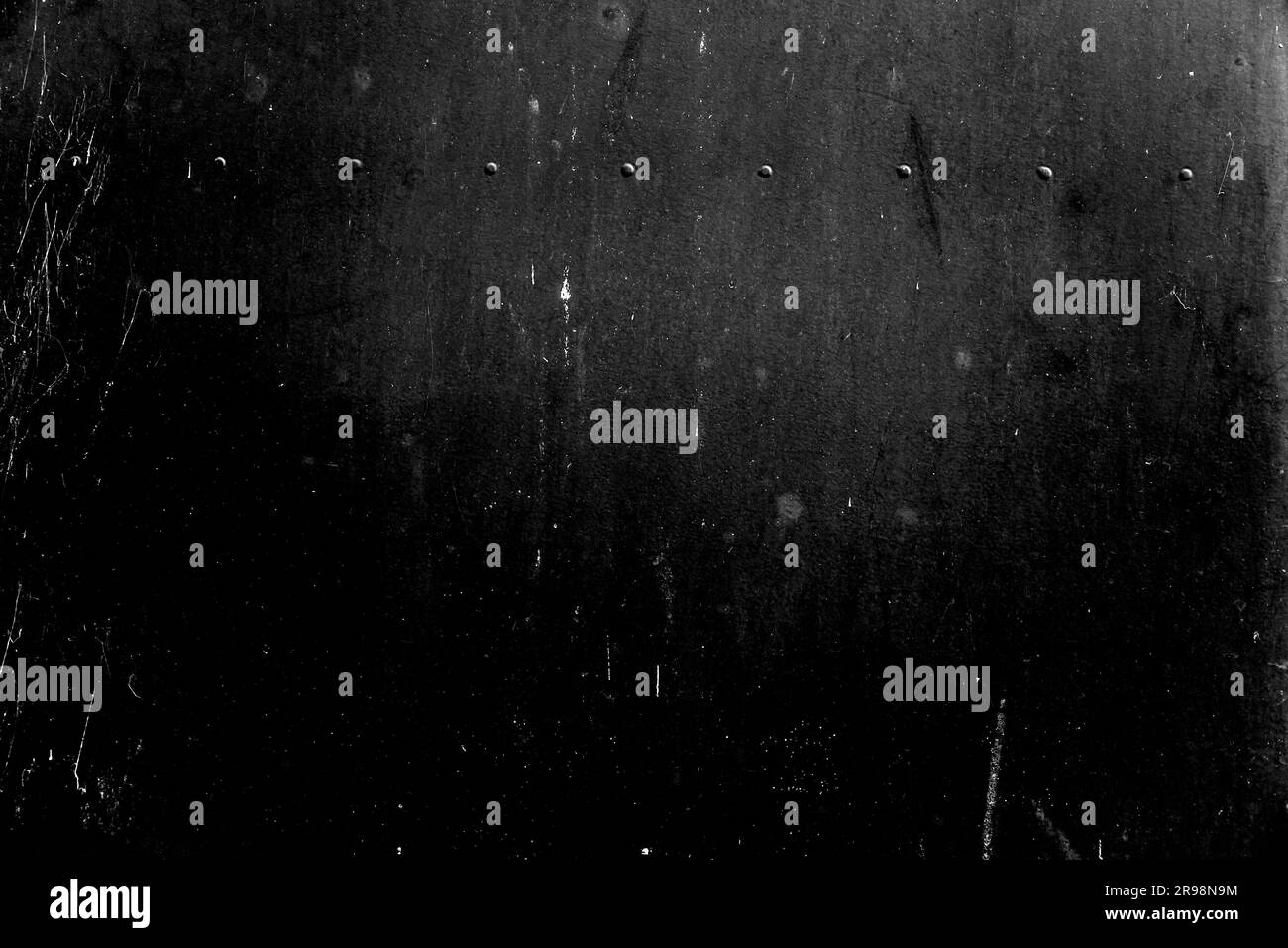 Grunge-Metall-Oberflächenstruktur Hintergrund, Used-Fragmente Nahaufnahme mit Kratzern und Details der Alterung Stockfoto