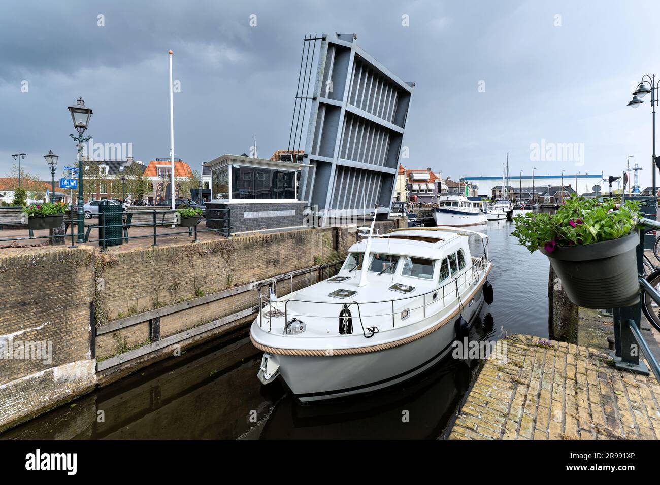 Blokjesbrug-Brücke in Lemmer, Niederlande Stockfoto