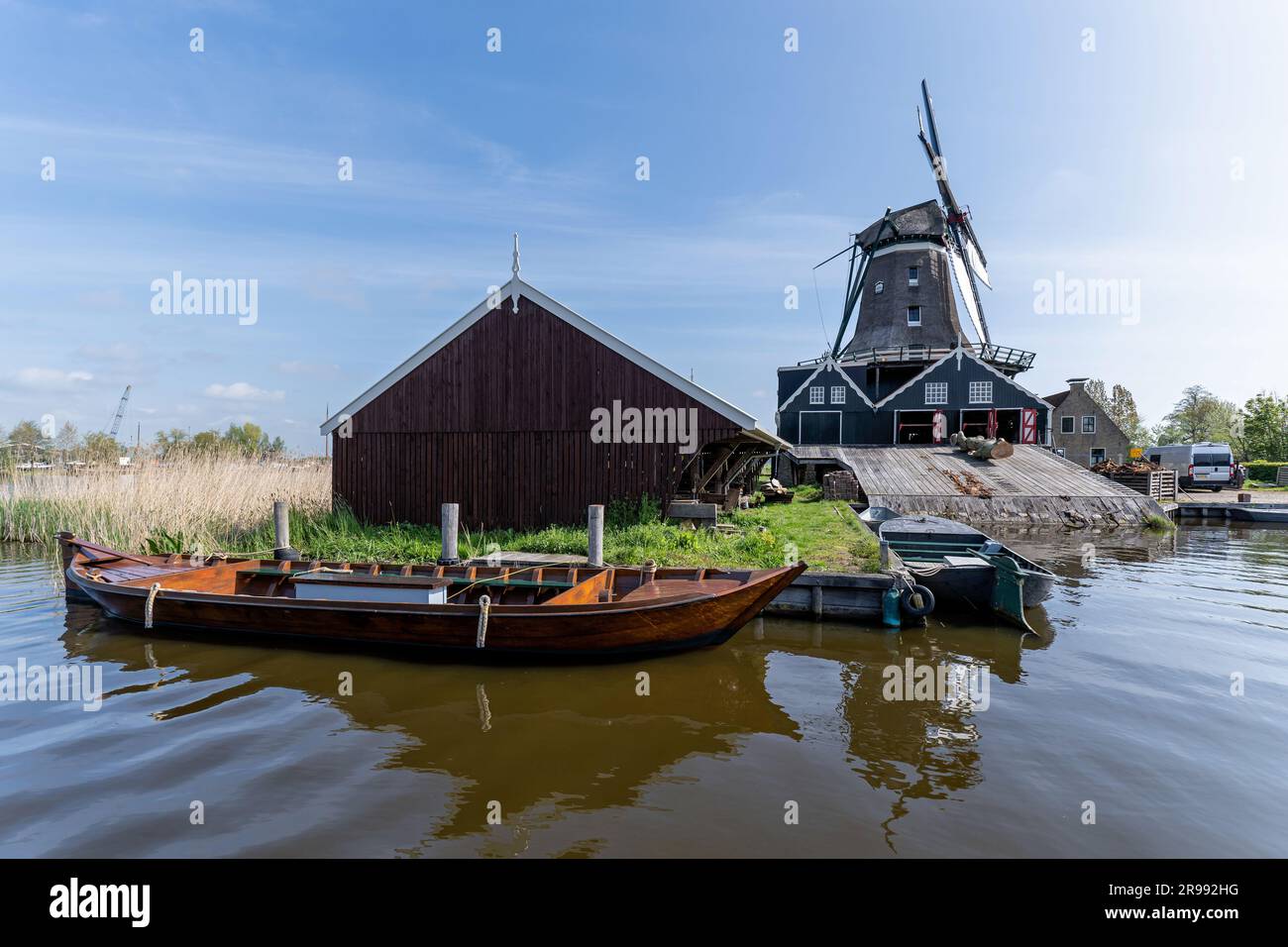 Holzsägewerk De Rat in IJlst, Niederlande Stockfoto