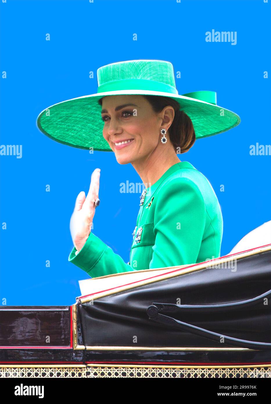 Catherine Prinzessin von Wales, die die Farbe London in Trooping bringt Stockfoto