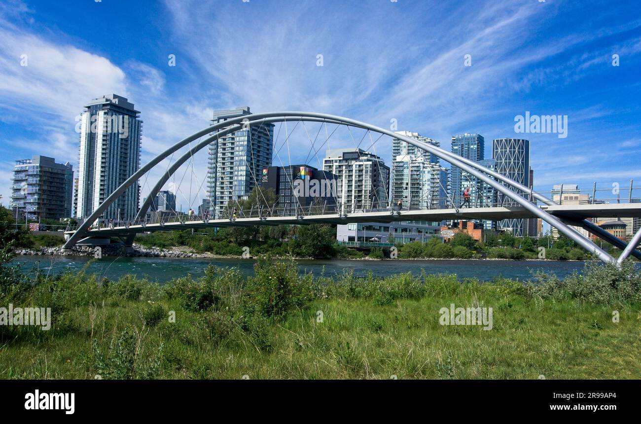 George C. King Bridge East Village Calgary, Alberta Stockfoto