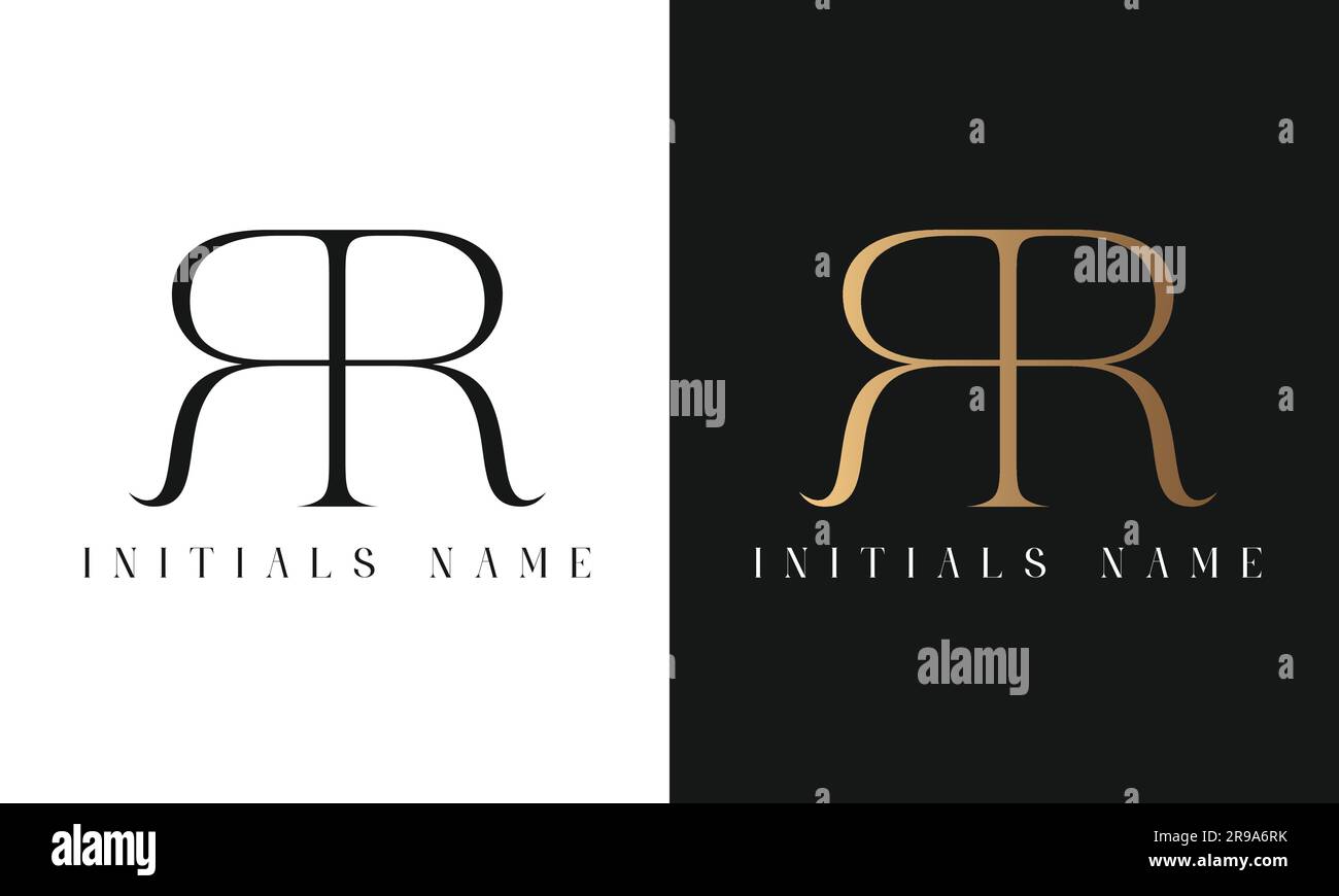 Luxuriöses Initial R Monogramm-Logo mit Buchstaben Stock Vektor