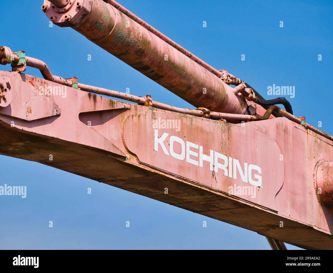 Der Hersteller Koehring war schon in den 60er, 70er und frühen 80er Jahren ein großer Name im Baggergeschäft und produzierte einige der größten Schüttgutbagger Stockfoto