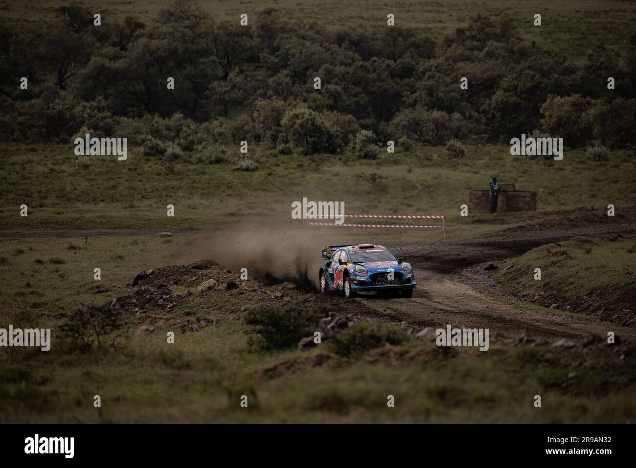 Naivasha, Kenia. 25. Juni 2023. Pierre-Louis Loubet (Fra) Nicolas Gilsoul (Bel), von Ford Puma Rally1 während der M-Sport Ford WRT, 25. Juni 2023 in Naivasha, Kenia Credit: Live Media Publishing Group/Alamy Live News Stockfoto