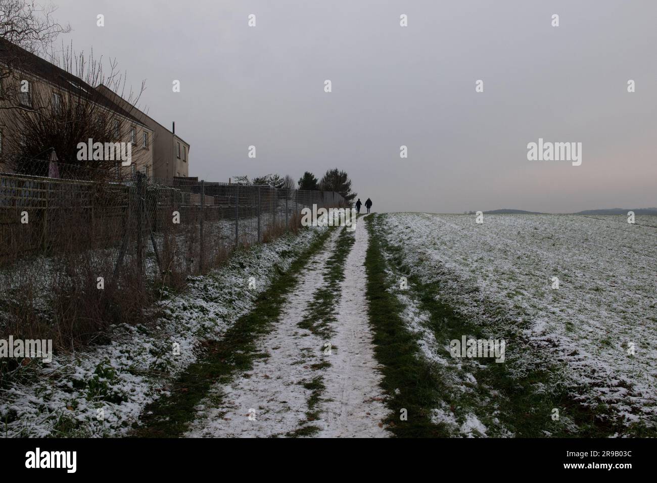 Winter am Rande von Frome, Somerset, England, Großbritannien Stockfoto