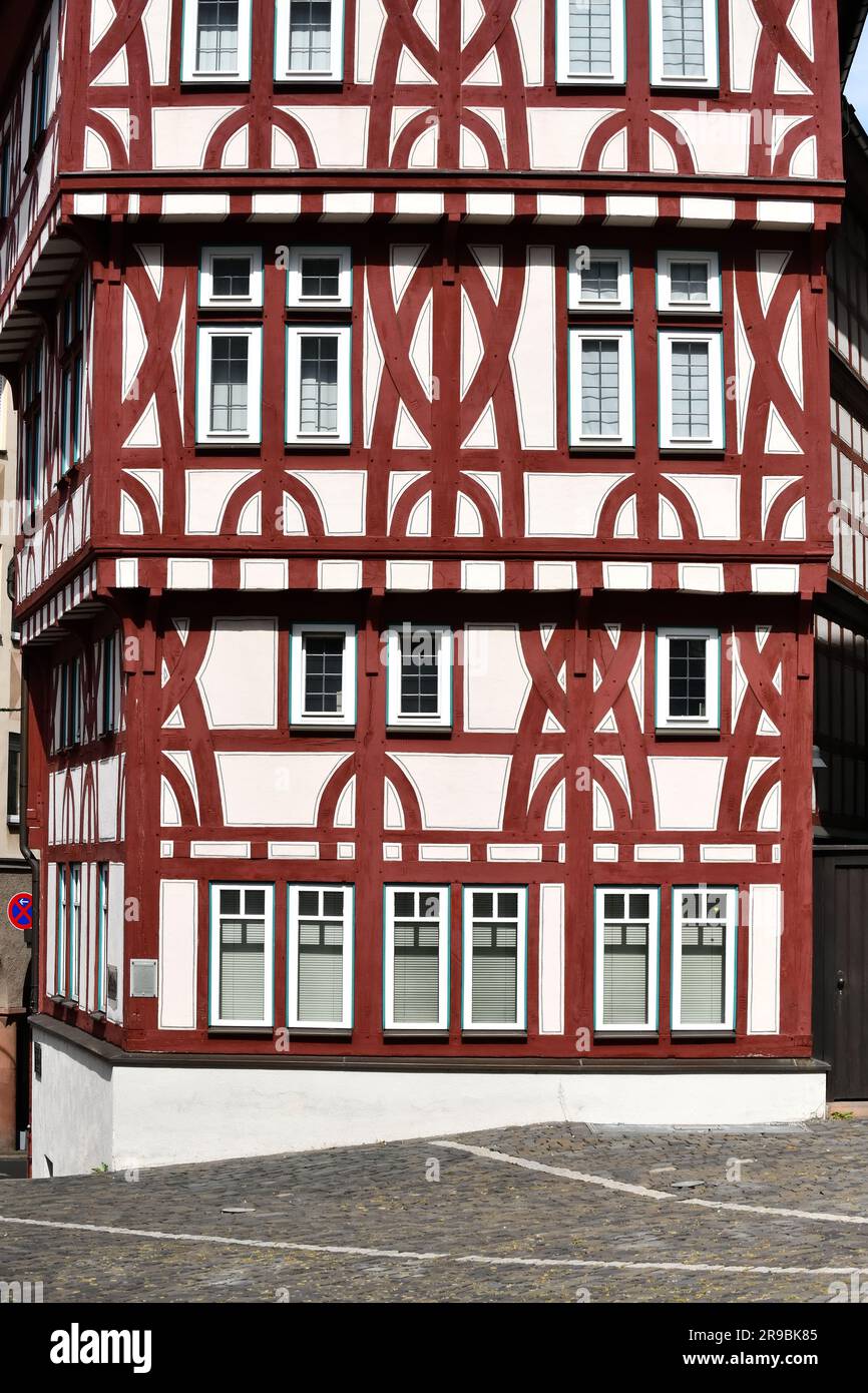 Alte, farbenfrohe und lebhafte bayerische Architektur. Stockfoto