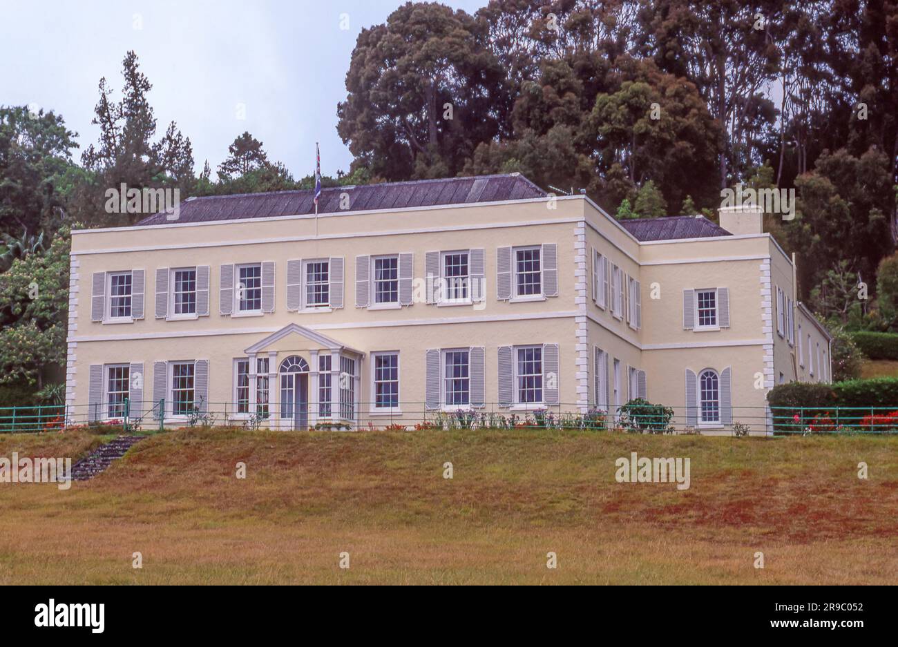 Das 1792 erbaute Plantation House auf St. Helena Island war schon immer die Residenz der Gouverneure der Insel. Stockfoto