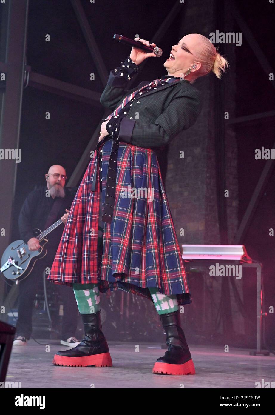 Franklin, USA. 25. Juni 2023. Shirley Manson von der Band Müll in Konzert im FirstBank Amphitheater am 25. Juni 2023 in Franklin, TN. © Tammie Arroyo/AFF-USA.com Guthaben: AFF/Alamy Live News Stockfoto