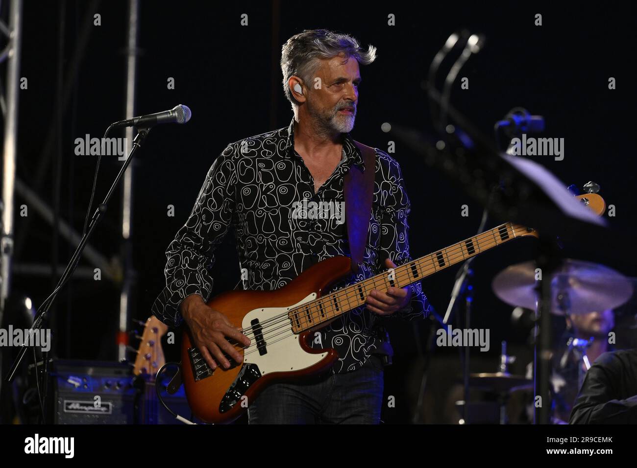 Phil Williams während der Tour Tony Hadley dreht sich um SIE - mit DER FABELHAFTEN TH-BAND im Teatro Romano di Ostia Antica, 35. Juni 2023, Rom, Italien. Stockfoto